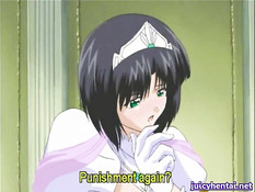 Аниме блондинка принимает в себя упругий член