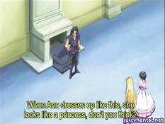 Аниме блондинка принимает в себя упругий член