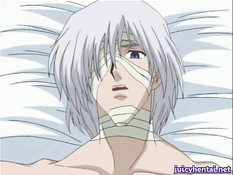 Аниме блондинка принимает в себя упругий член