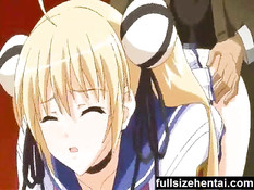 Хентай студентку трахают сзади