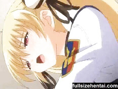 Хентай студентку трахают сзади