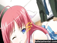 Хентай студентку трахают сзади