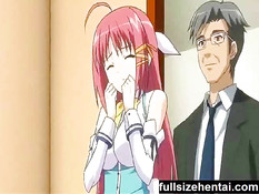 Хентай студентку трахают сзади