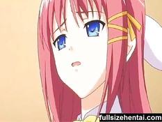 Хентай студентку трахают сзади