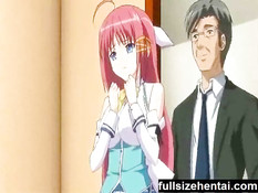 Хентай студентку трахают сзади