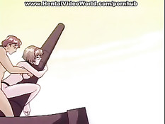 Связанную девушку трахает парень с красными волосами