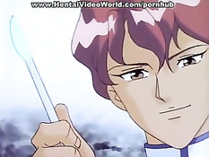 Связанную девушку трахает парень с красными волосами