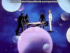 Связанную девушку трахает парень с красными волосами