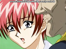 Злобный незнакомец дорвался до хентай девушки