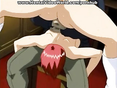 Злобный незнакомец дорвался до хентай девушки