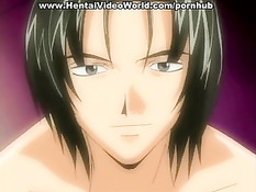 Хентай секс в кровати с молодой блондинкой