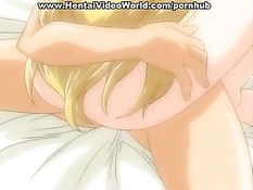 Хентай секс в кровати с молодой блондинкой