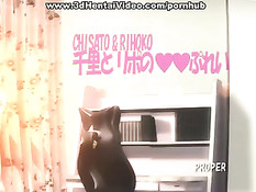 Возбуждающие игры молодых аниме лесбиянок