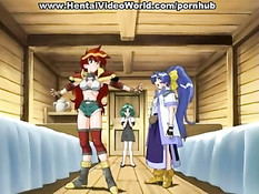 Секс хентай лесбиянок втроём