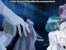 Секс хентай лесбиянок втроём