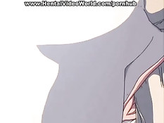 Сладкая девочка хентай обслуживает сразу три члена