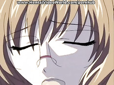 Сладкая девочка хентай обслуживает сразу три члена