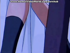 Парень ласкает синеволосую хентай больную