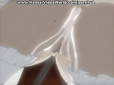 Большегрудая хентай девушка оттрахана сзади