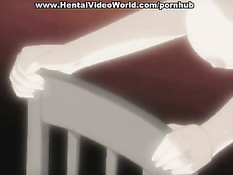 Большегрудая хентай девушка оттрахана сзади