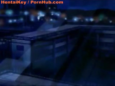 Страстная порно сцена на ночной крыше