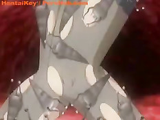 Паразиты атакуют голую аниме девчонку