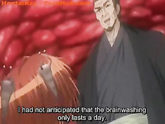 Паразиты атакуют голую аниме девчонку