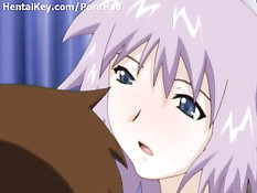 Очкарик развлекается с двумя аниме лесбиянками