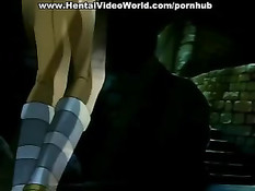 Длинноволосой девушке засунули в рот кляп, связали и трахнули