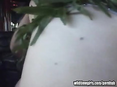 Девушки раздеваются в парке при скоплении народа