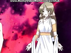 Хентай девушка оттрахана группой парней во все дырочки