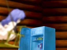 Парень трахает привязанную к качелям девицу во все дырочки