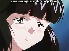 Групповой секс втроём с хентай студенткой