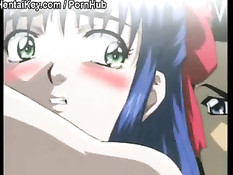 Парни трахают связанных аниме девчонок и кончают в них