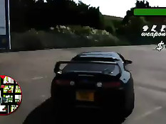 Парень снял на улице девку и трахал её в машине и на лестнице