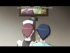 Похотливая аниме горничная залезла на твёрдый член парня