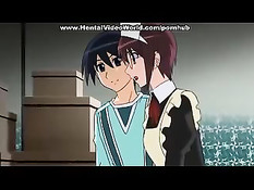 Похотливая аниме горничная залезла на твёрдый член парня