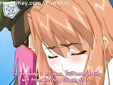 Пышногрудых аниме девочек трахают во все свободные дырки