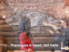 Девушка с парнем приехав на охоту занялись сексом в домике