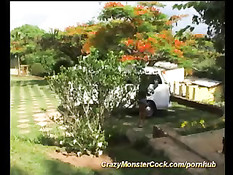 Анальная латинская ебля с чернокожим парнем с огромным членом