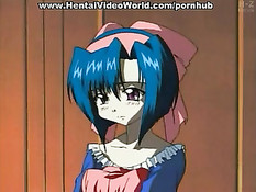 Парень зашёл в комнату к девушке с синими волосами и оттрахал