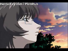 Аниме девчонку в очках парень выебал в рот на скамейке в парке