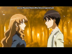 У дерева его большой член входит в мокрую щёлку аниме девчонки