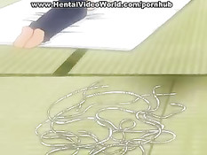 Девушка с большими сиськами развязала парня и сделала минет