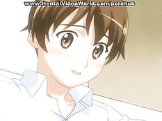 Первый сексуальный опыт минета от красивой аниме малышки