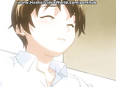 Первый сексуальный опыт минета от красивой аниме малышки