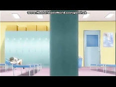 Аниме девушка в купальнике занимается любовью с охранником