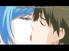 Аниме девушка в купальнике занимается любовью с охранником