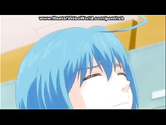 Аниме девушка в купальнике занимается любовью с охранником