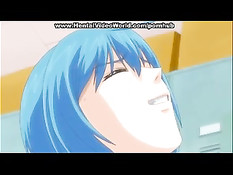 Аниме девушка в купальнике занимается любовью с охранником